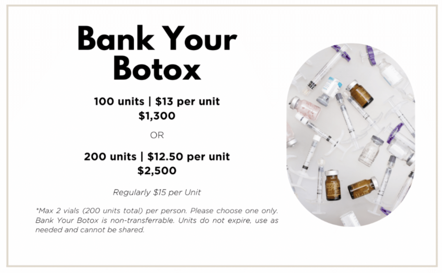 Bank your botox